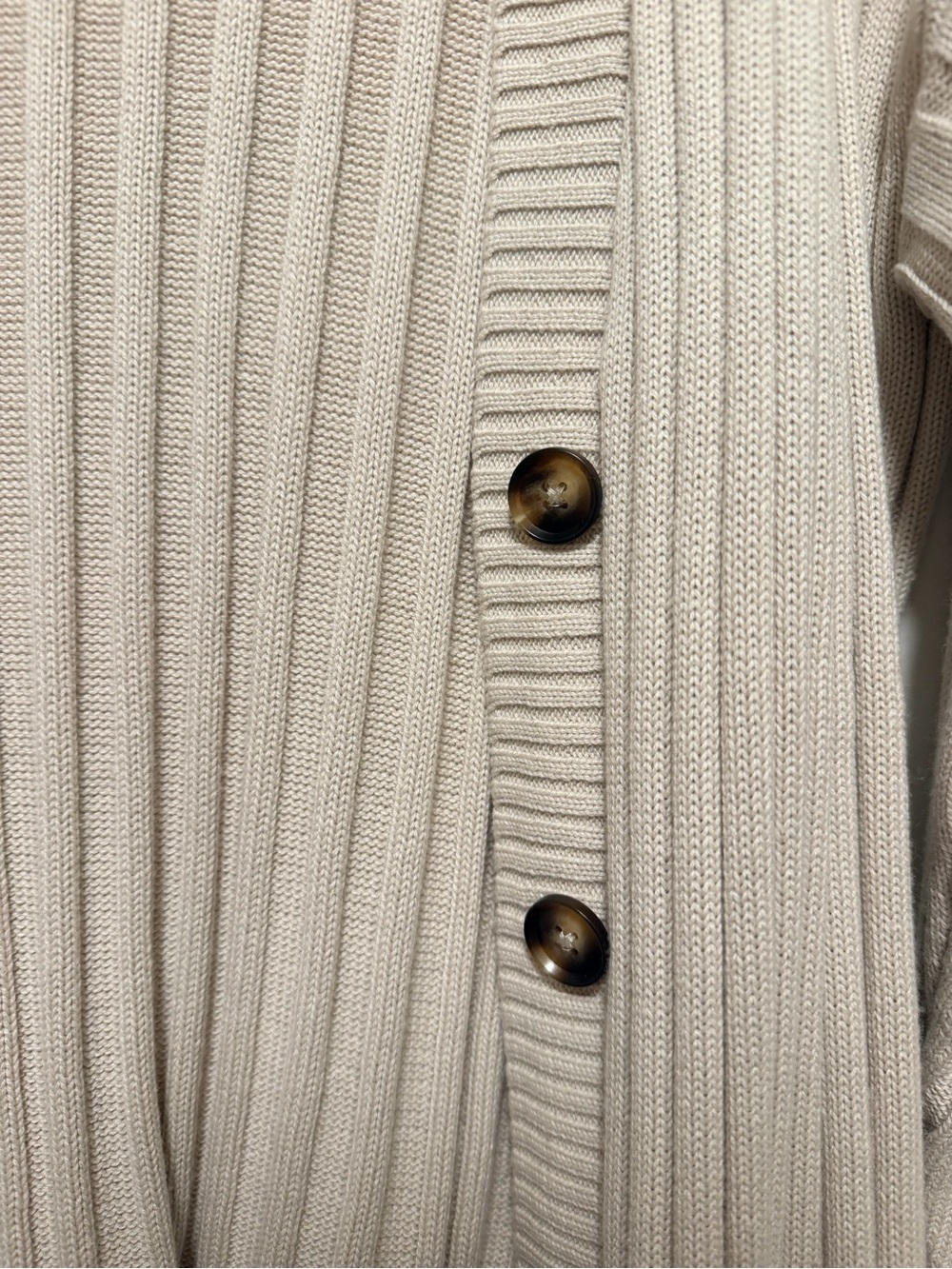 torrid Cream Ribbed Button-Front Cardigan - Picture 2 of 4